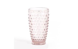 Vintage Style Blush Hobnail Water Glass – 25 ct Rack