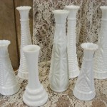 Milk Glass - Asst Vases